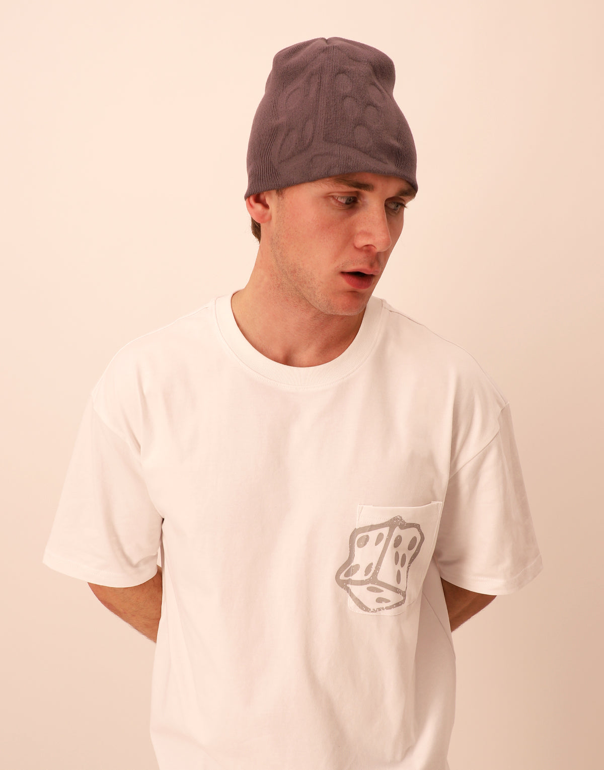 MONOGRAM BEANIE - ANTHRACITE GREY