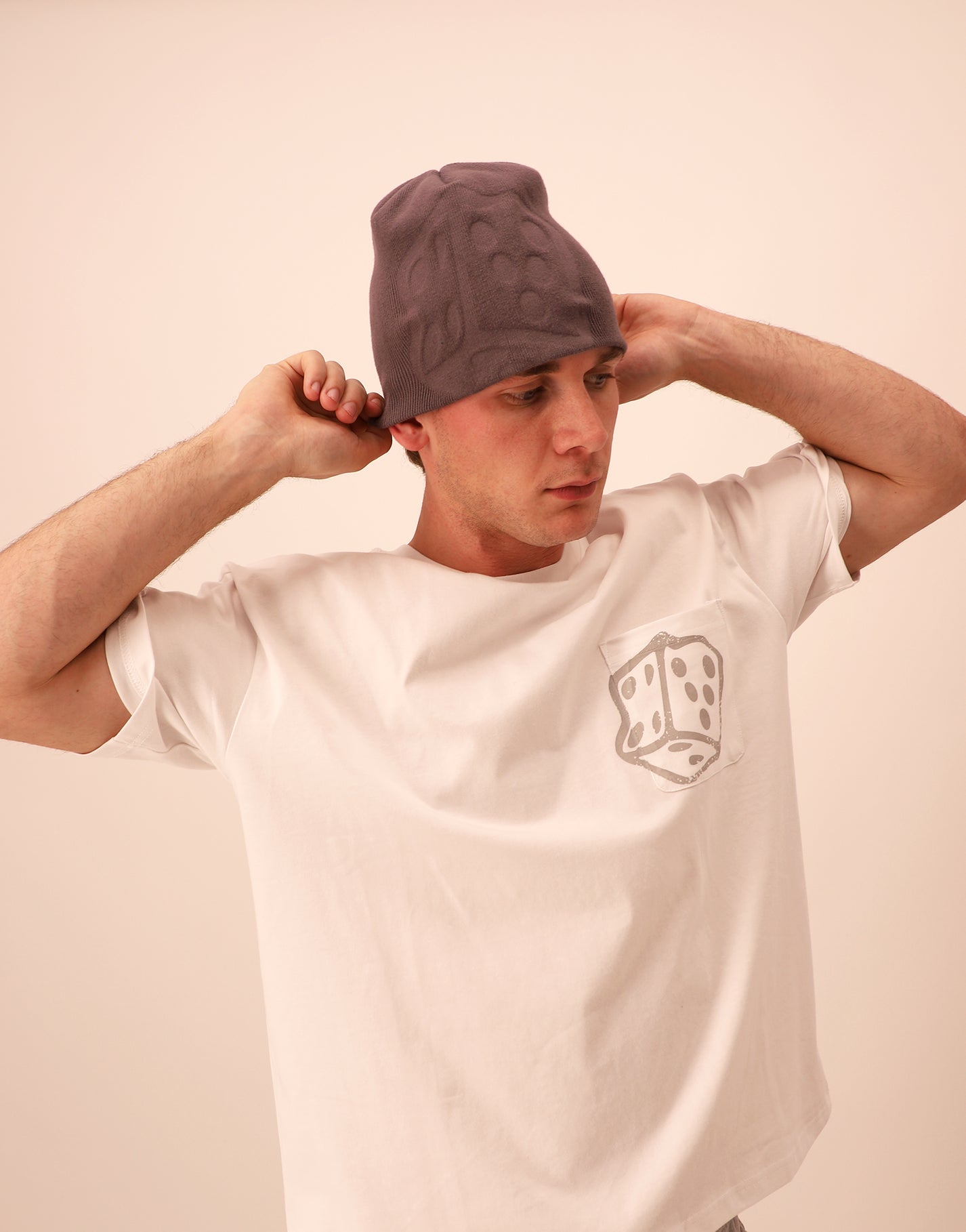 MONOGRAM BEANIE - ANTHRACITE GREY