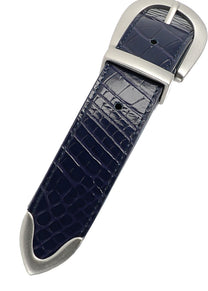 CROC BELT - BLUE