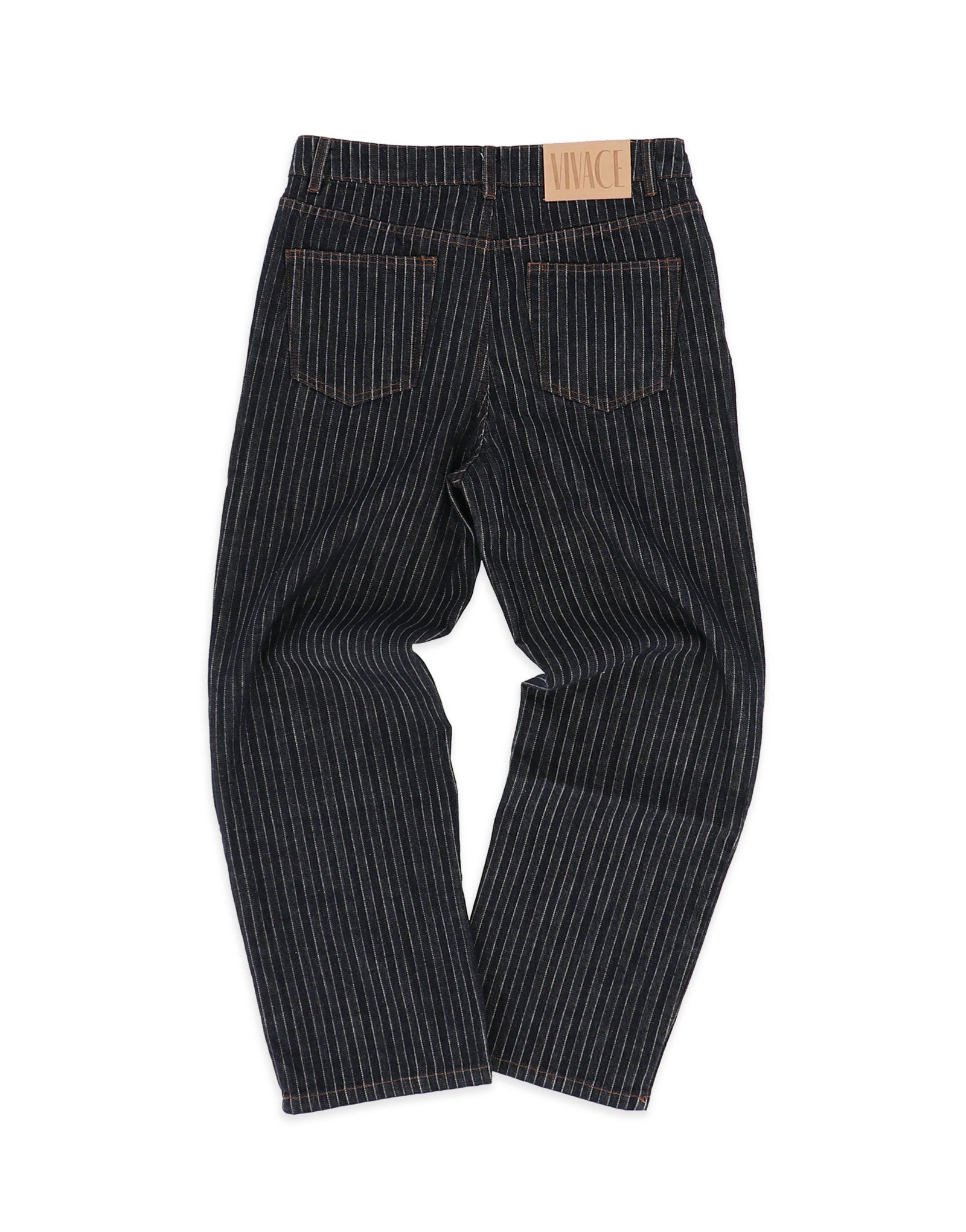 PINSTRIPE DENIM JEAN - NAVY