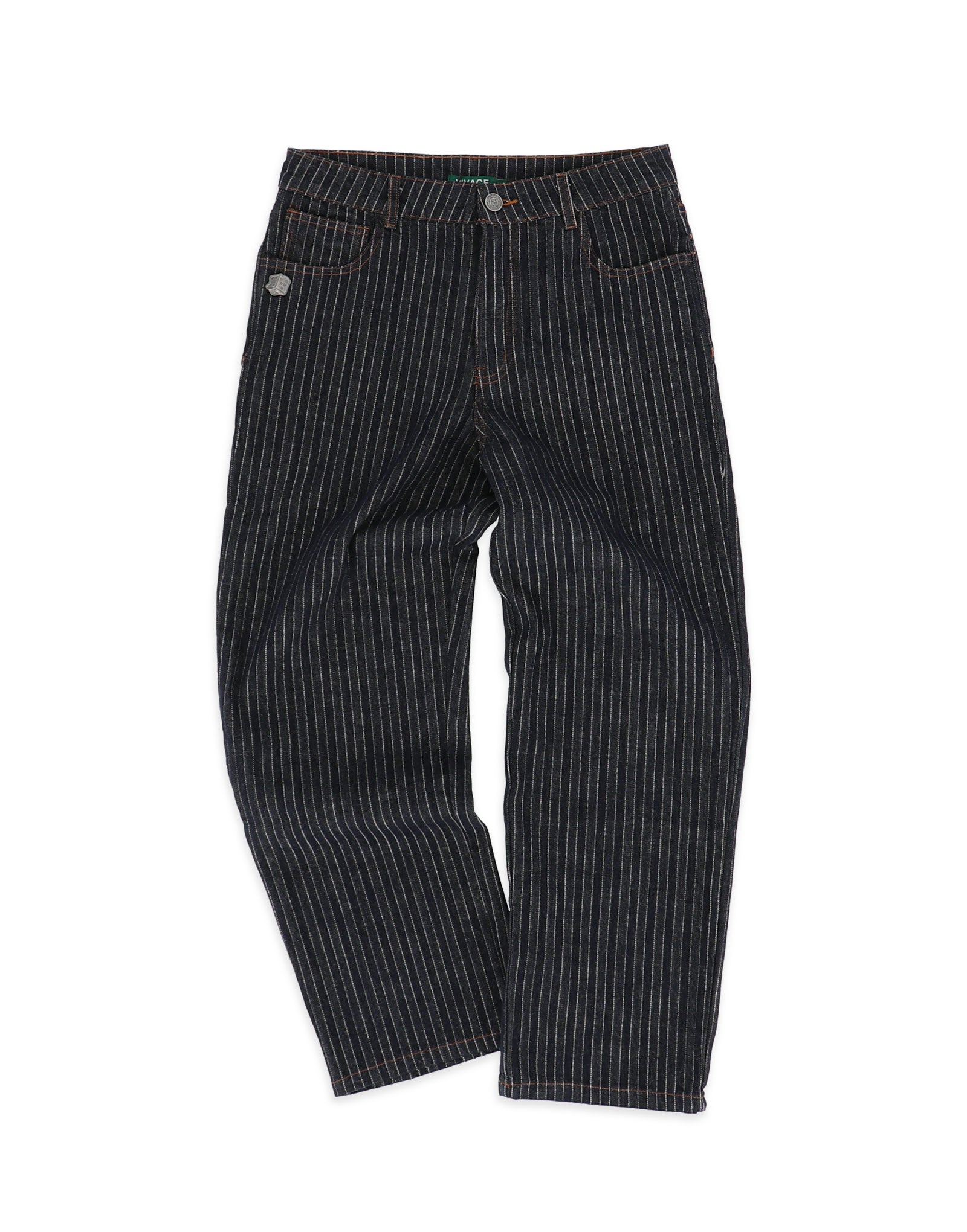 PINSTRIPE DENIM JEAN - NAVY