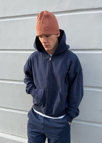 MONOGRAM BEANIE - RUST BROWN
